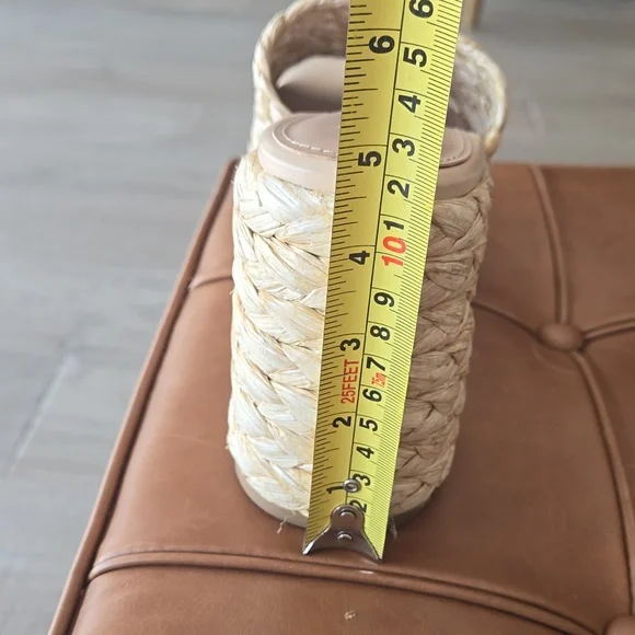 STEVE MADDEN RAFFIA PLATFORM SLIDE SANDALS - Picture 6 of 6